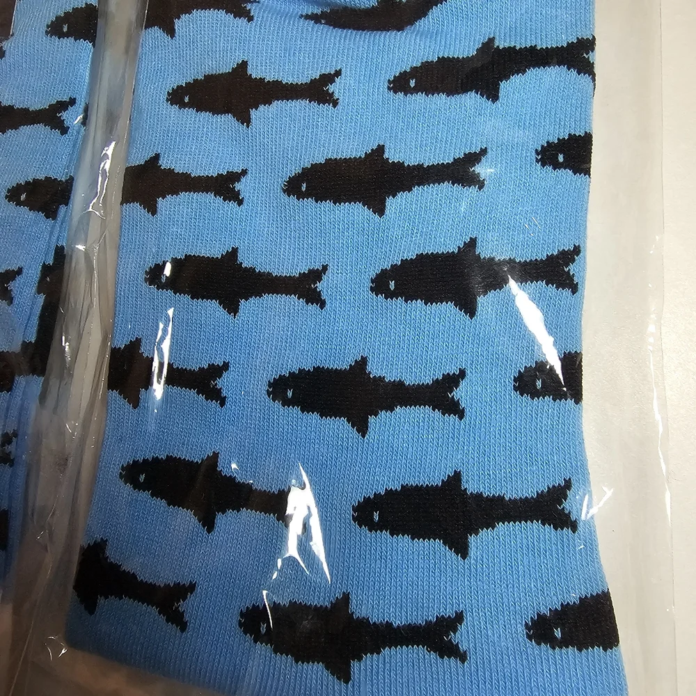Seattle Skyline & Fish Socks 3 Pair NEW in Packages